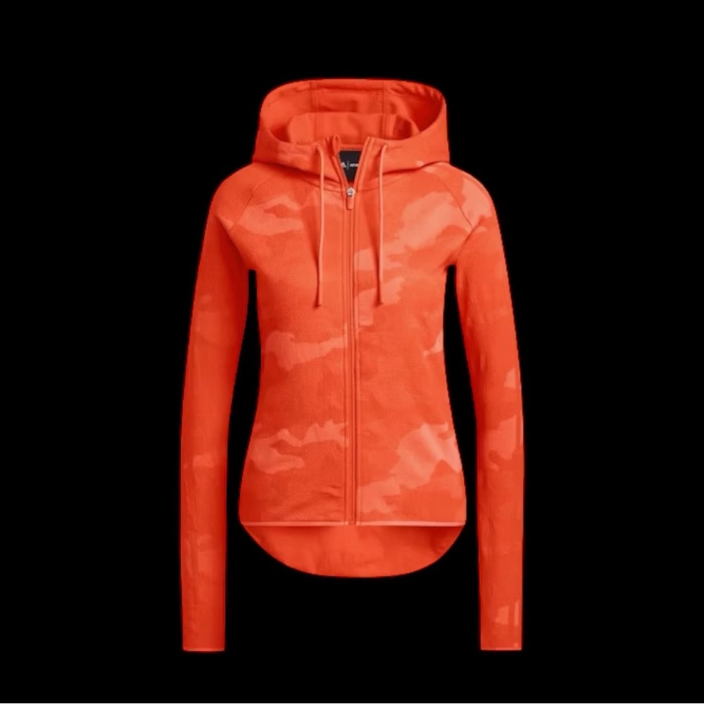 Adidas x Ivy Park Solar Orange  Knit Zip-Up Hoodie
Size X-Small